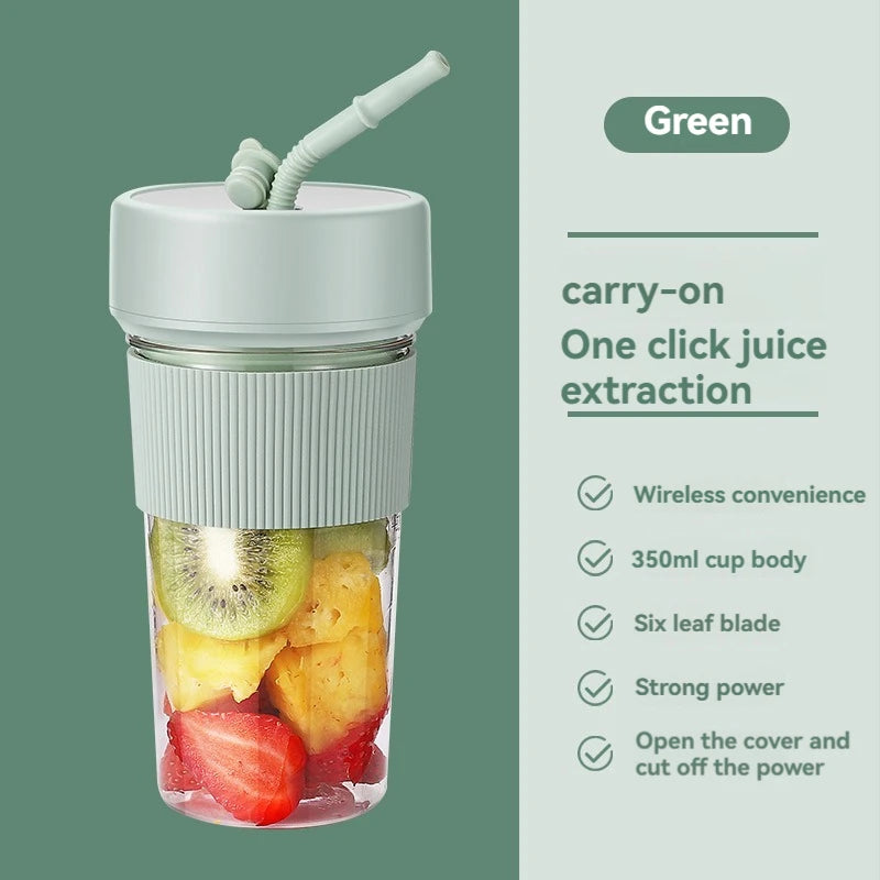 New Electric Fresh Juicer Powerful Crushed Ice Wireless Mini Portable Blender Bottle Juice Extractors Smoothie Mixer Cup