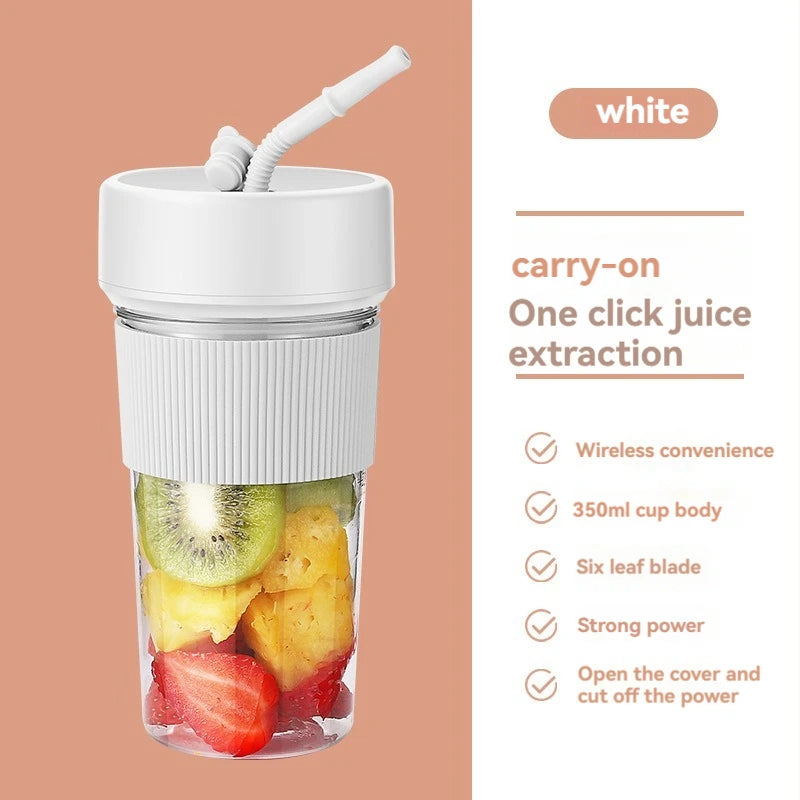 New Electric Fresh Juicer Powerful Crushed Ice Wireless Mini Portable Blender Bottle Juice Extractors Smoothie Mixer Cup